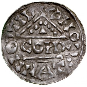 Německo, Heinrich V 1018-1026, Denar, Regensburg.