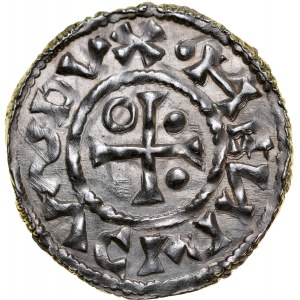 Nemecko, Heinrich II 985-995, denár, Nabburg.