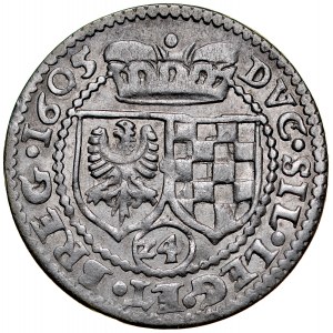 Schlesien, Herzogtum Legnicko-Brzesko-Wołowskie, Jan Chrystian und Jerzy Rudolf 1603-1621, 3 krajcars 1605, Zloty Stok.