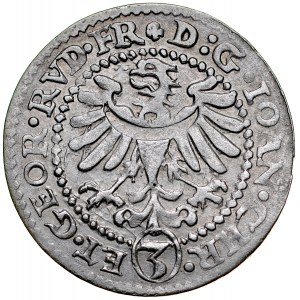 Sliezsko, vojvodstvo legnicko-brzesko-wołowskie, Jan Chrystian a Jerzy Rudolf 1603-1621, 3 krajcary 1605, Zloty Stok.