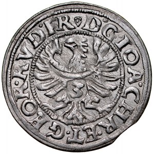 Sliezsko, kniežatstvo legnicko-brzesko-wołowskie, Jan Chrystian a Jerzy Rudolf 1603-1621, 3 krajcary 1613, Zloty Stok.