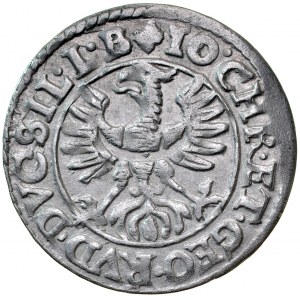 Schlesien, Herzogtum Legnicko-Brzesko-Wołowskie, Jan Chrystian und Jerzy Rudolf 1603-1621, 3 krajcars 1617, Zloty Stok.