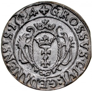 Žigmund III. 1587-1632, Grosz 1624, Gdansk.