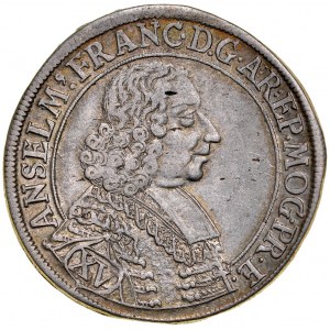 Německo, Erzbistum Mainz, Anselm Franz Freiherr von Ingelheim 1679-1695, XV Kreuzer 1690 ICS, Erfurt.