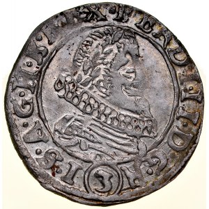 Czechy, Ferdynand II 1619-1637, 3 krajcary 1636, Praha.