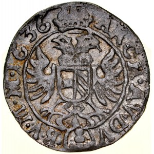 Czechy, Ferdynand II 1619-1637, 3 krajcary 1636, Praha.