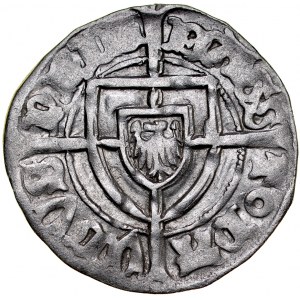 Paul von Russdorf 1423-1441, Shell, Av.: štít veľmajstra, Rv.: teutónsky štít.