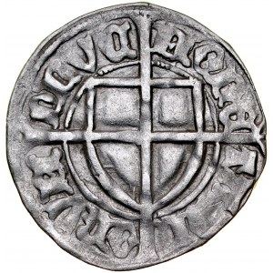 Paul von Russdorf 1423-1441, Shell, Av.: štít veľmajstra, Rv.: teutónsky štít.