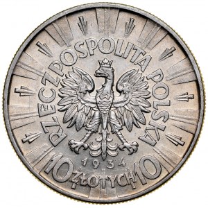 II RP, 10 złotych 1934, Piłsudski, Warszawa.