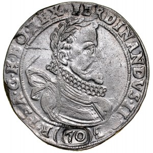 Böhmen, Ferdinand II. 1619-1637, Halbtaler für 70 Krajcars 1620, Kutna Hora.