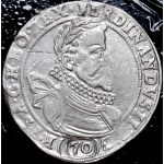 Böhmen, Ferdinand II. 1619-1637, Halbtaler für 70 Krajcars 1620, Kutna Hora.