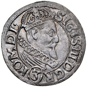 Sigismund III. 1587-1632, Dreigroschen 1616, Krakau.