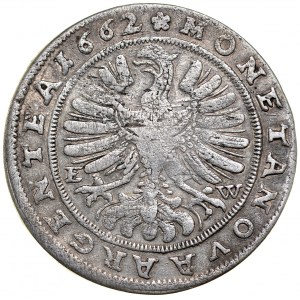 Sliezsko, vojvodstvo legnicko-brzesko-wołowski, Ľudovít IV. z Legnice 1654-1663, XV krajcarów 1662, Brzeg.
