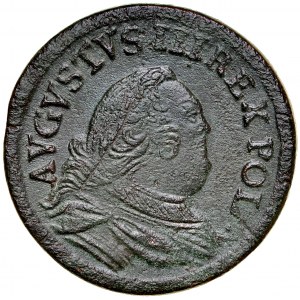 August III 1733-1763, Penny 1754 H, Gubin.