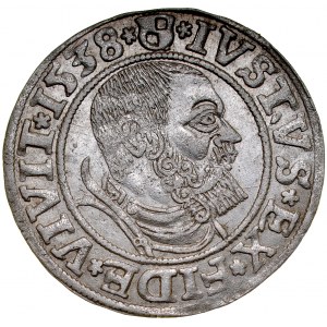 Knížecí Prusko, Albrecht Hohenzollern 1525-1568, Grosz 1538, Königsberg.