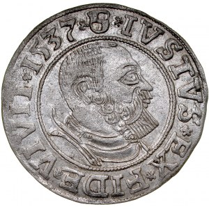 Knížecí Prusko, Albrecht Hohenzollern 1525-1568, Grosz 1537, Königsberg.