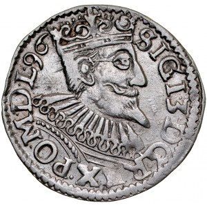 Zygmunt III 1587-1632, Trojak 1596, Poznań. RR. data na av., bez ID na rv.