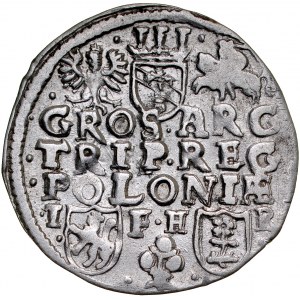 Zygmunt III 1587-1632, Trojak 1596, Poznań. RR. data na av., bez ID na rv.