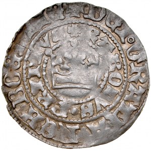 Karol I 1346-1378, Grosz praski, Av.: Korona królewska, Rv.: Lew czeski