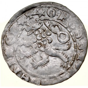 Charles I 1346-1378, Prague penny, Av: Royal crown, Rv.: Bohemian lion