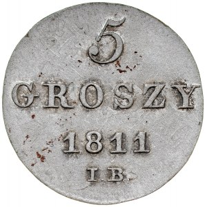 Księstwo Warszawskie, 5 groszy 1811 IB, Warszawa.