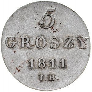 Duchy of Warsaw, 5 groszy 1811 IB, Warsaw.