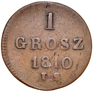 Księstwo Warszawskie, Grosz 1810 IS, Warszawa.