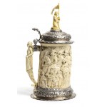 German ivory and silver tankard - Augsburg 17th century, mark of ULRICH BOAS