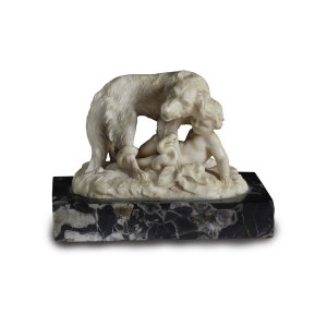 Ivory carving depicting a dog - 117th century, in the manner of François Duquesnoy (Brussels, 12 January 1597 - Livorno, 18 July 1643)