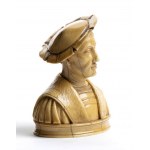 Italian ivory carving depicting a merchant - Genoese area, late 18th to early 19th century