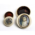 A pair of French ivory and tortoiseshell boxes - 19th century