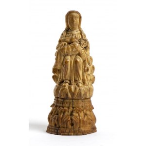 Indo-Portuguese ivory carving depicting Virgin Mary with the dead Christ - Goa, 17th century