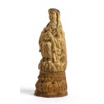 Indo-Portuguese ivory carving depicting Virgin Mary with the dead Christ - Goa, 17th century