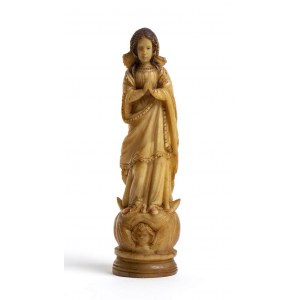 Indo-Portuguese bone carving of the Virgin of the Immaculate Conception - Goa, 17th century