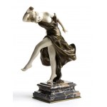 French Art Déco bronze and ivory sculpture - ca. 1910, sculptur ANTOINE ORLANDINI