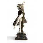 French Art Déco bronze and ivory sculpture - ca. 1910, sculptur ANTOINE ORLANDINI