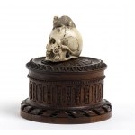 Memento Mori', box with German bone skull - 19th century