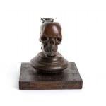 Memento Mori, Italian wooden skull pipe - Genoa early 20th century, CESARE VACCARI