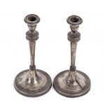 Pair of Italian silver candlesticks - Naples, 1824-1832