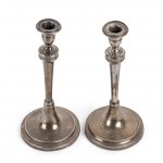 Pair of Italian silver candlesticks - Naples, 1824-1832, mark of RAFFAELE MARESCA