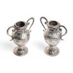 A pair of Italian silver vases - Naples circa 1830, mark of RAFFAELE MARESCA (?)