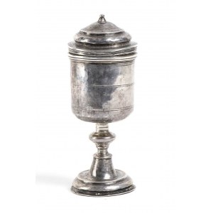 Holy oil silver container - Palermo, late XVII century
