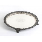 English Georgian sterling silver salver - London 1921, mark of CATCHPOLE & WILLIAMS