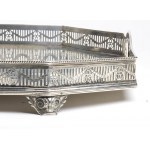 English Victorian silver tray - London 1888, mark of HOLLAND, SON & SLATER