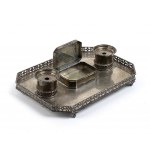 An important English Victorian sterling silver inkwell - London 1897, mark of PAIRPOINT BROTHERS