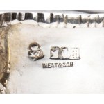 Three Irish sterling silver salt cellars - Dublin 1907-1908, mark of WEST & SON