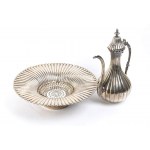 French silver ewer and basin - early 20th century