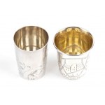 Three Russian silver Kiddush goblets - Kiev 1899-1908 and Moskow 1908-1926