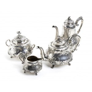 Viennese silver tea and coffe service - Austria-Hungary 1872-1922, mark of KLINKOSCH JOSEPH KARL (1822-1888);