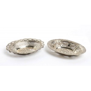 A pair of German silver baskets - late 19th early 20th century